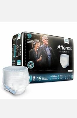Attends Disposable Underwear Medium ALI-UW20 Overnight 18 Ct