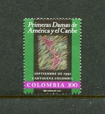 Colombia 1059, MNH, Conference of the 1st Ladies of the Americas. 1992. x23420