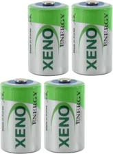 OmniCel ER14250 3.6V 1/2AA Lithium Standard Battery Button Top, 4 pack