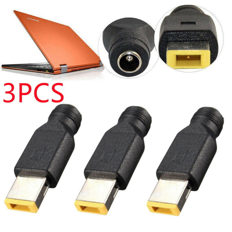 3PCS DC Power Adapter Female To Square Port Plug For Lenovo Think