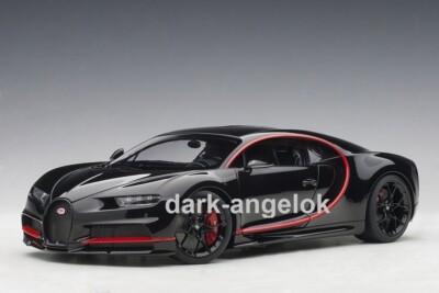 1:18 AUTOart Bugatti Chiron 2017 nocturne black / red accents 70991, NEU RAR
