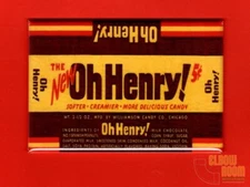 Oh Henry! vintage candy label art 2x3" fridge/locker magnet