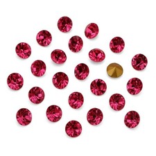 500 x Glass Chatons, EIMASS® Grade A Point-back Cut Diamond Crystals Foiled Gems
