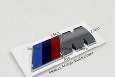 For Bmw M Series Glossy Silver Trunk Emblem Lettering Decal Badge Fender Sticker For Bmw M Series Glossy Silver Trunk Emblem Lettering Decal Badge Fender Sticker