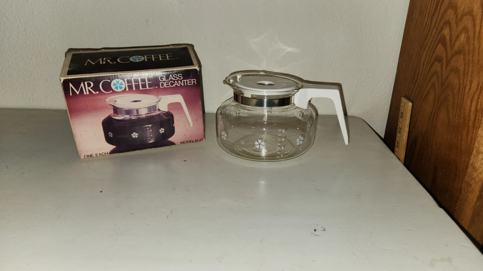 1975 8 Cup White Coffee Pot Decanter In Original Box Mr Coffee Model D-7C