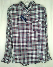 Southern Shirt Austin Multicolored Plaid Taylor Tunic Popover Shirt Size Med NWT