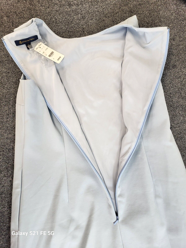 Brooks Brothers Dress Women's Size 2 Baby Blue Sheath Style Sleeveless Zip Up - Picture 7 of 12