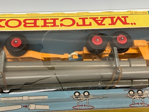 original / vintage MATCHBOX KING SIZE K-10 PIPE TRUCK in Original Box - Picture 8 of 13