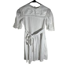 Vintage Hi Girls White Lace Dress Made In USA Sz 8