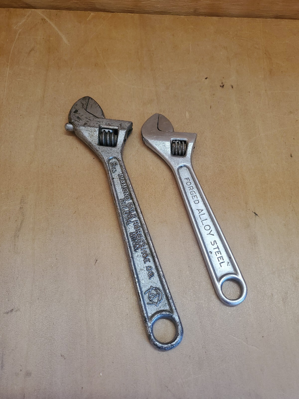 2 Vintage Wrenches Diamond Calk & Horseshoe Co. 8" & Bonney 6