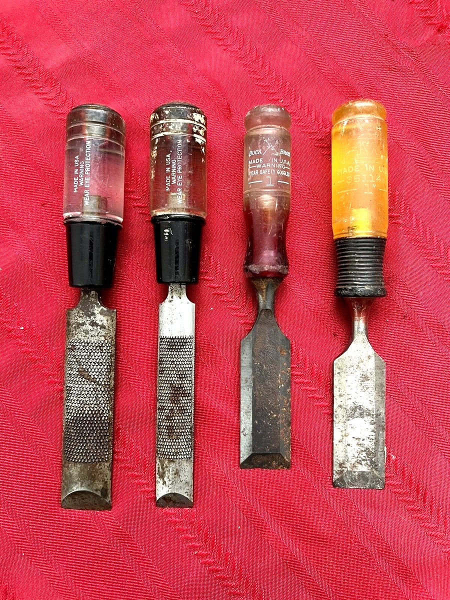 Vintage Lot wood chisels Files Buck Bros Nicholson MADE IN USA