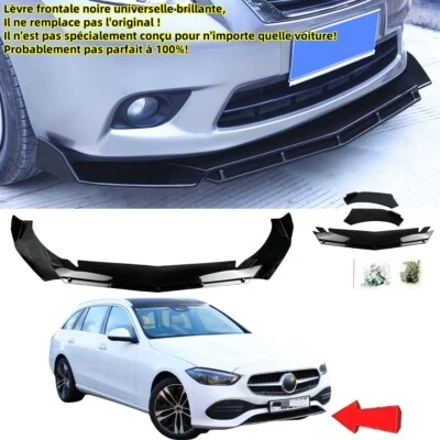 Lèvre avant universel pour Mercedes Classe C W206 S206 2021-2024 Splitter avant - Photo 1/4