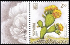 Ukraine postfrisch 2014 Michel 1424 Sukkulenten und Kakteen: Opuntia microdasys