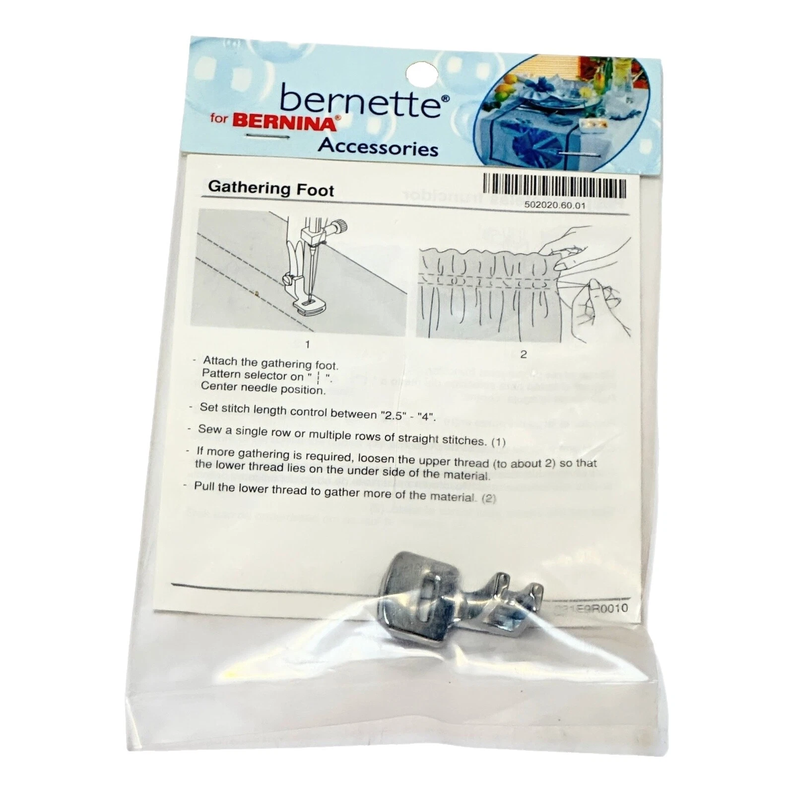 BERNINA Sewing Machine Gathering Feet