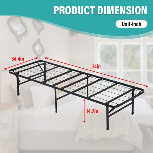Bed Frame Metal Platform Bed Frame Mattress Foundation Box Spring Replacement - Picture 17 of 29