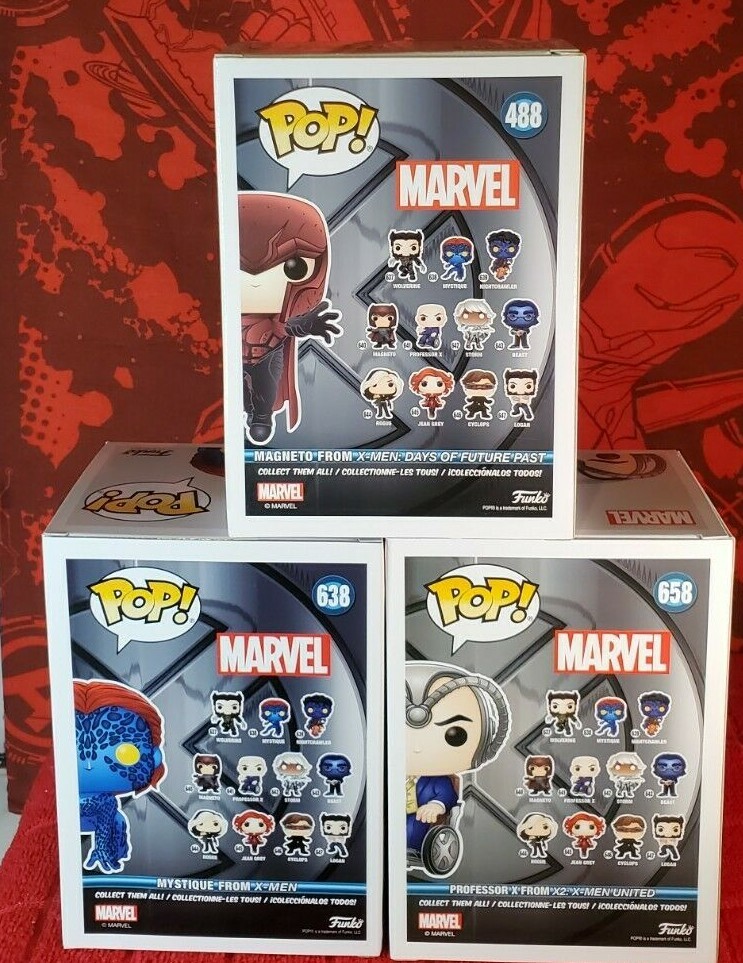 Funko Pop! Marvel X-MEN SET - #488 MAGNETO , #638 MYSTIQUE , #658