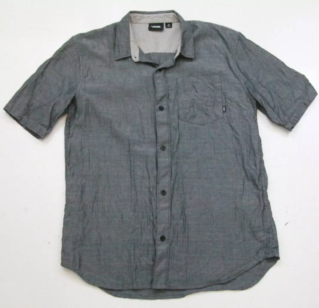 Vans short sleeve button best sale up