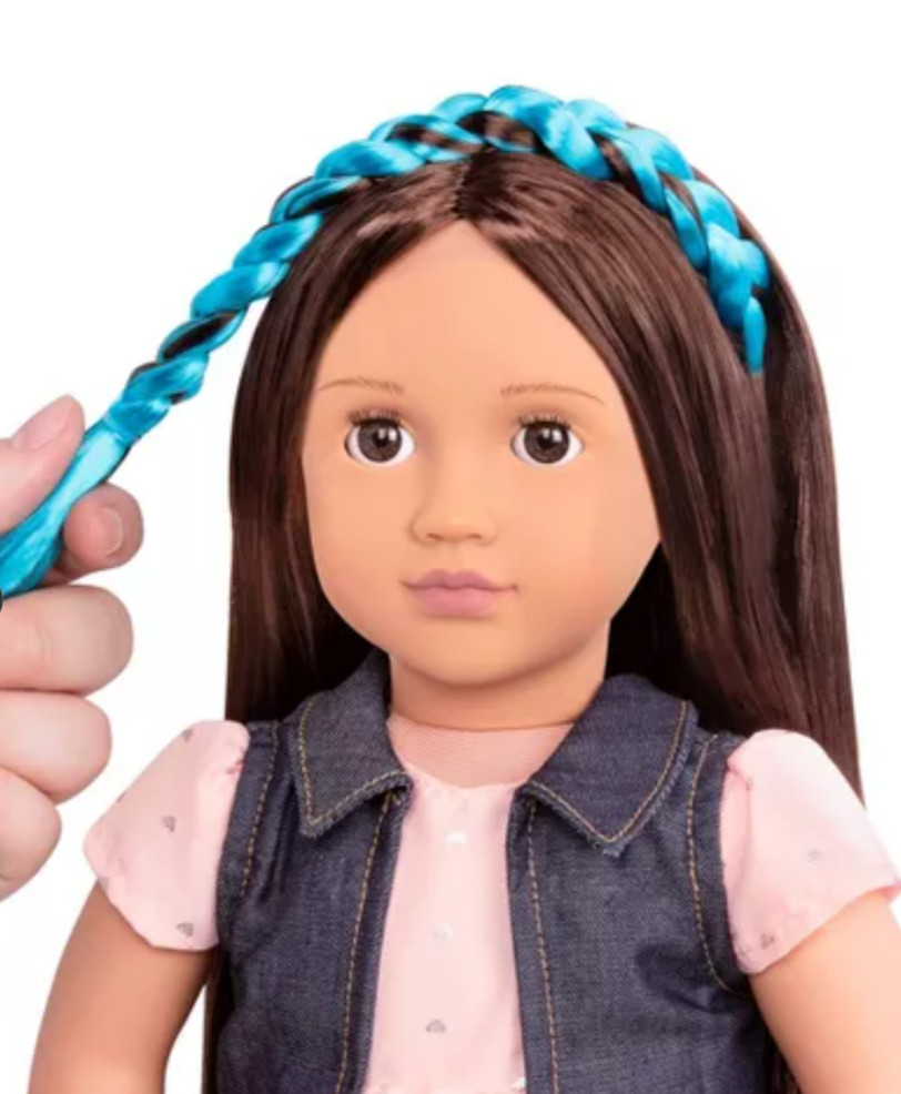 BRAND NEW Our Generation Kaelyn with Style Book 18" Hair Play Doll