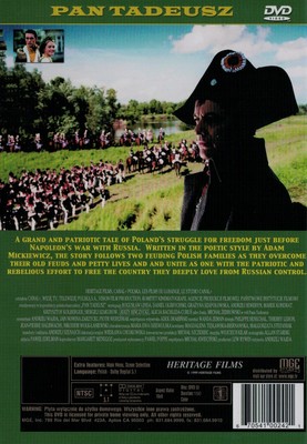 Pan Tadeusz (DVD) 1999 Andrzej Wajda NTSC POLSKI POLISH