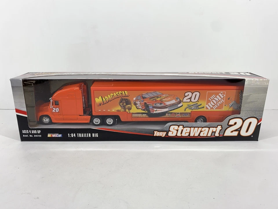Tony Stewart Madagascar Winners Circle 1:64 #20 Home Depot Hauler Transporter - Image 2 of 4