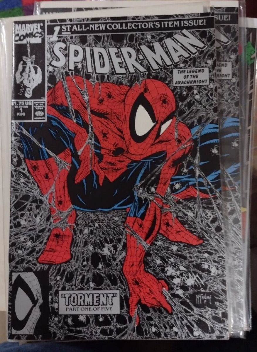 SPIDER-MAN # 1 MARVEL 1990 KEY silver VARIANT RARE MCFARLANE
