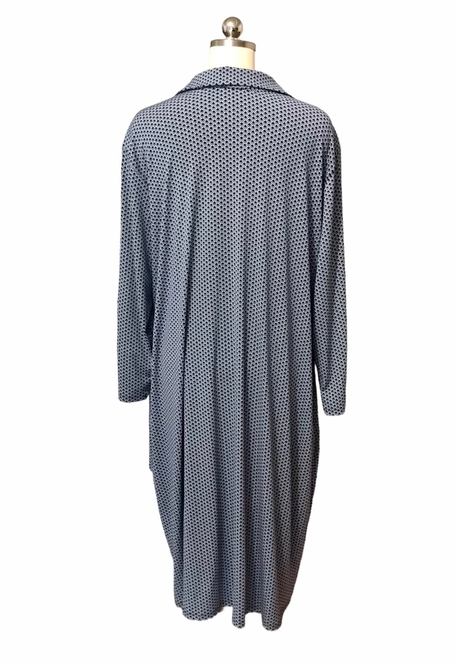 Vestido feminino The Limited com estampa geométrica envoltório falso azul carreira plus size 3X - Imagem 4 de 4