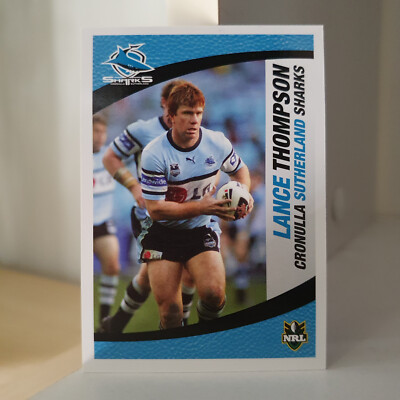 Lance Thompson Rugby Lance Thompson 2008 Rugby League NRL Cronulla Sharks Trading Card #119 ...