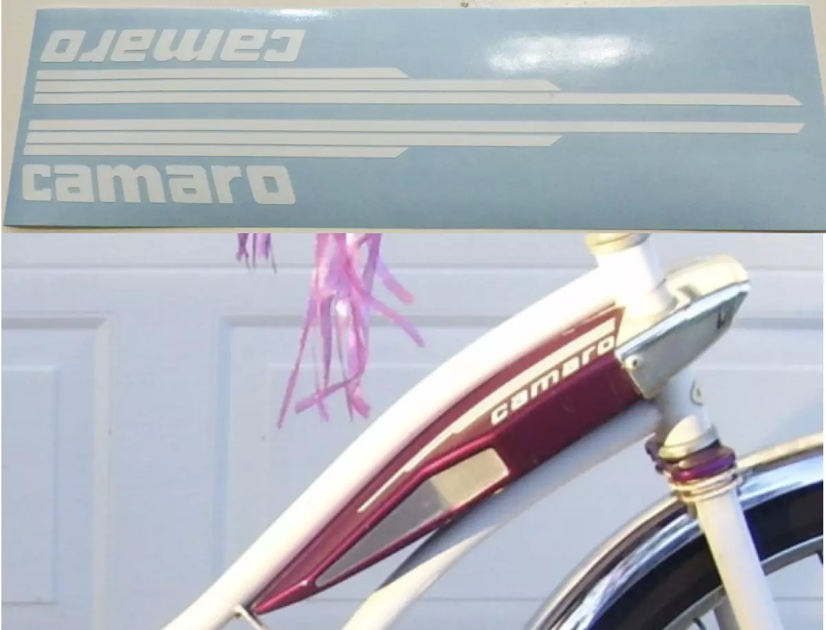 Huffy Camaro bicycle tank decal sticker 1960 s