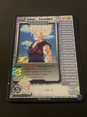 DRAGON BALL Z CCG GOHAN, ASCENDANT LVL 4 #138 FOIL LIMITED CELL SAGA DAMAGED!!