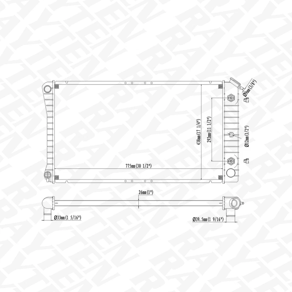 Radiador DPI-767 AT para Buick Electra Park Avenue LeSabre Pontiac 3.8 V6 Foto 2 de 2