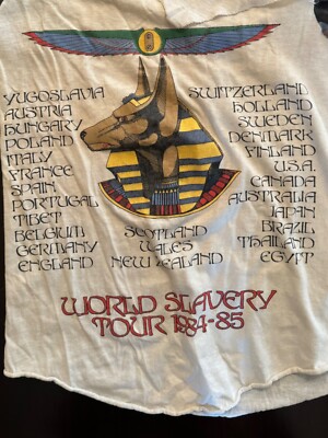 Original Iron Maiden Powerslave 1984 1985 World Slavery Tour T