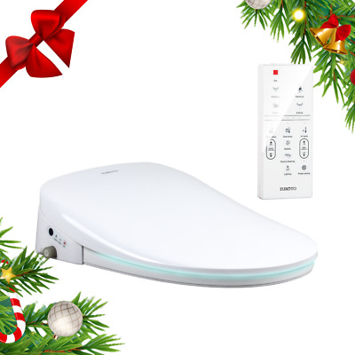 Smart Electric Bidet Toilet Heated Seat Elongated LCD Auto Flush Dry Night Light
