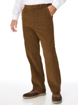 John Blair Adjust-A-Band Relaxed-Fit Corduroy Pants Nutmeg 38 L
