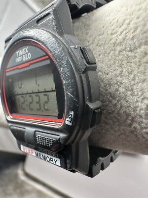 Timex 737-A Watch New Battery Indiglo 8 Lap Triathlon 36MM 8.5