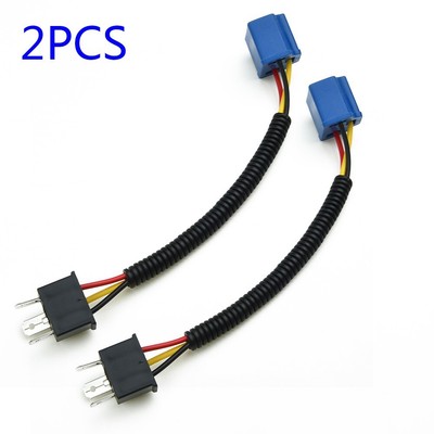 Connecteurs Phare H4 - Lot De 4 Pièces (2 Mâle, 2 Femelle) + Bornes - Remplacement Ampoule Voiture