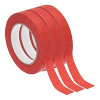 Abdeckband 20M X 1,9Cm, 3 Rollen Allzweck-Klebeband Malerband, Rot