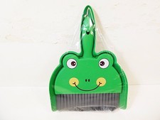 Broom and Dustpan Set Green or Brown Frog Bear Mini Compact Sweeping Pans Pan