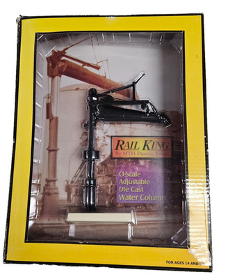 MTH 30-11007 O-Scale Black & Cream Die-Cast Adjustable Water Column  NEW IN BOX
