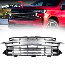 Front Bumper Grille Chrome Fit 2021-2024 Chevy Chevrolet Tahoe/Suburban 85136868