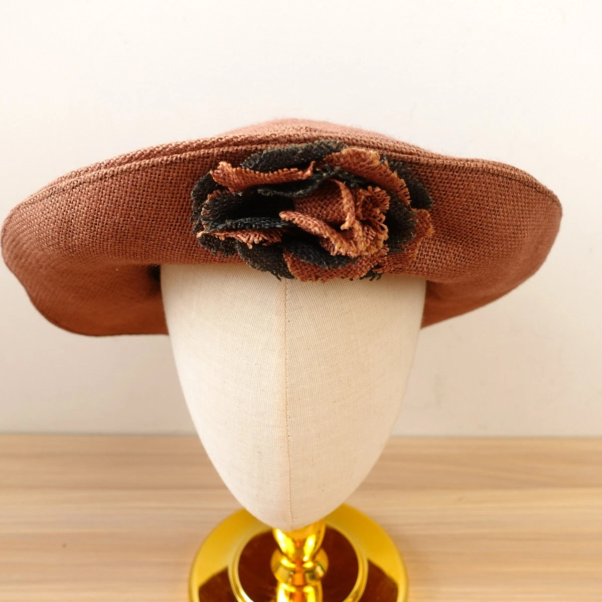 Vintage Adolfo II Straw Sun Hat Wide Brim 1970s Derby Garden Hat Vintage 1970 Adolfo II Straw wide brim fedora Outback  main image 2