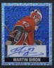 2025 Leaf Metal Hockey Legends Martin Biron auto Shimmer Blue #d/8
