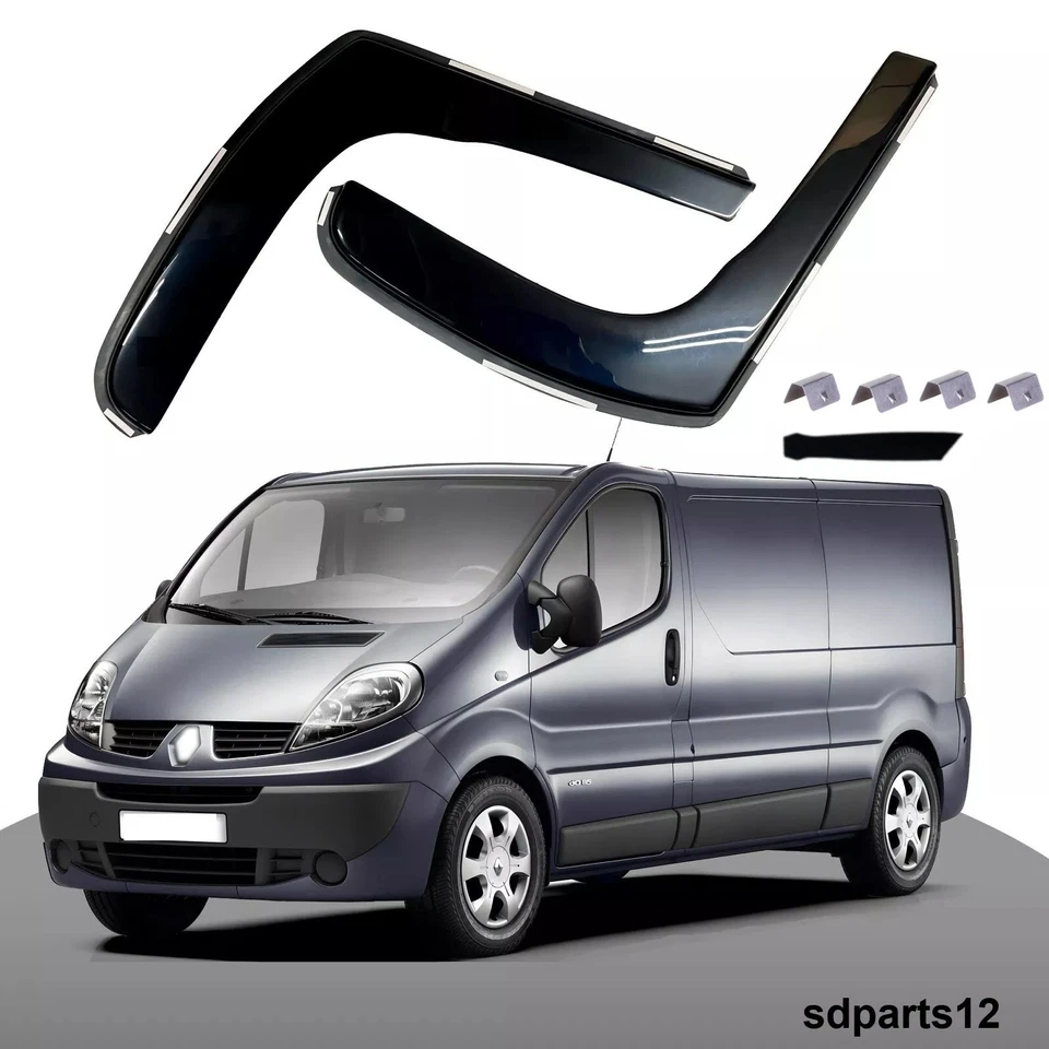 Déflecteurs de Vent Pluie d'Air pour Renault Trafic Opel Vivaro 2001-2014 / 2Pcs - Photo 1/4