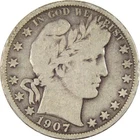 1907 Barber Half Dollar G Good Silver 50c Coin