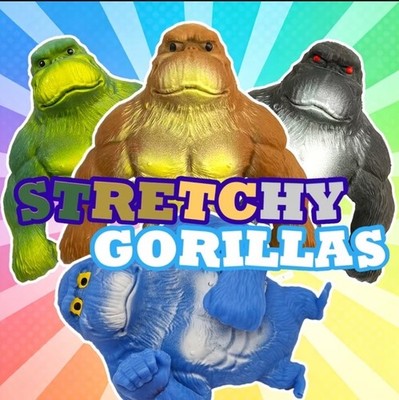 Stretch Gorilla Figure Monkey Squeeze Toy Kids Stretchy Squishy Smash Needoh