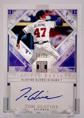 Braves Tom Glavine 2025 Panini Impeccable No.TMS-TG #19/25 Autographed Card