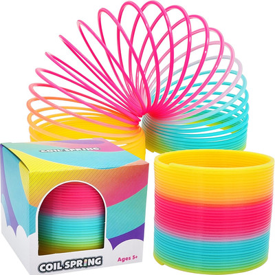 Plastic Multicolor Coil Spring, Goody Bag Fillers, Party Favor for Kids, 3'' Inch