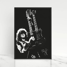 Jimmy Page Signature Rock Star Poster Jimmy Wall Art Vintage Picture Cl Unframed