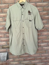 Dixie Decoys Apparel-Delta Waterfowl short  Sleeve Button Khaki size Large - 🦆