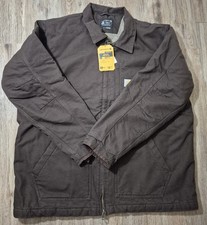 Carhartt Sherpa Lined Loose Fit Brown Washed Duck Ridge Coat Mens XL 0C4293 NWT