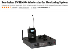 New Sennheiser EW IEM G4 Wireless In-Ear Monitoring System - A1 Band